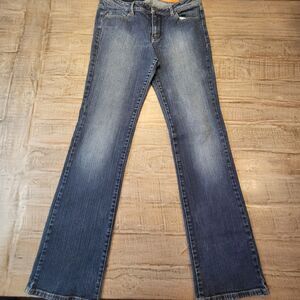 AKDMKS Denim Jeans Womens Size 32 Mid Rise Boot Cut Distressed